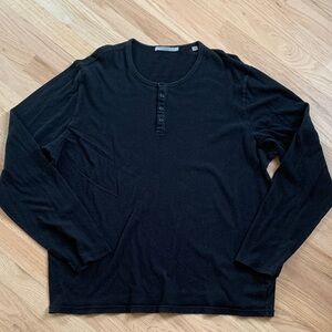 Vince Cotton Long-Sleeve Henley XXL